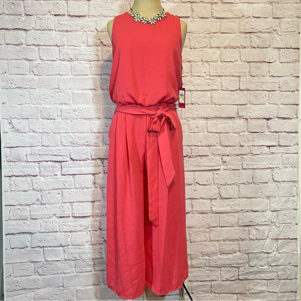 Vince Camuto Women’s Sleeveless High Neck Capri Jumpsuit SEE DESCRIPTION